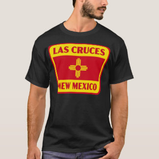 T-shirt Las Cruces Nouveau-Mexique Drapeau rétro Badge Jau
