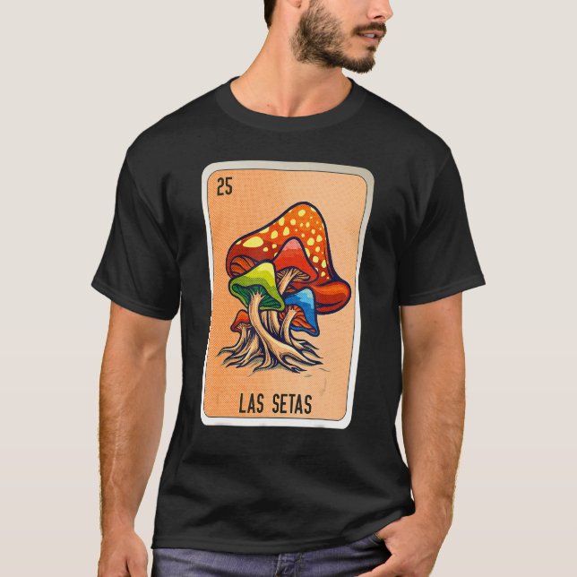 T-shirt Las Setas Cartes De Bingo De Loterie Mexicaine (Devant)
