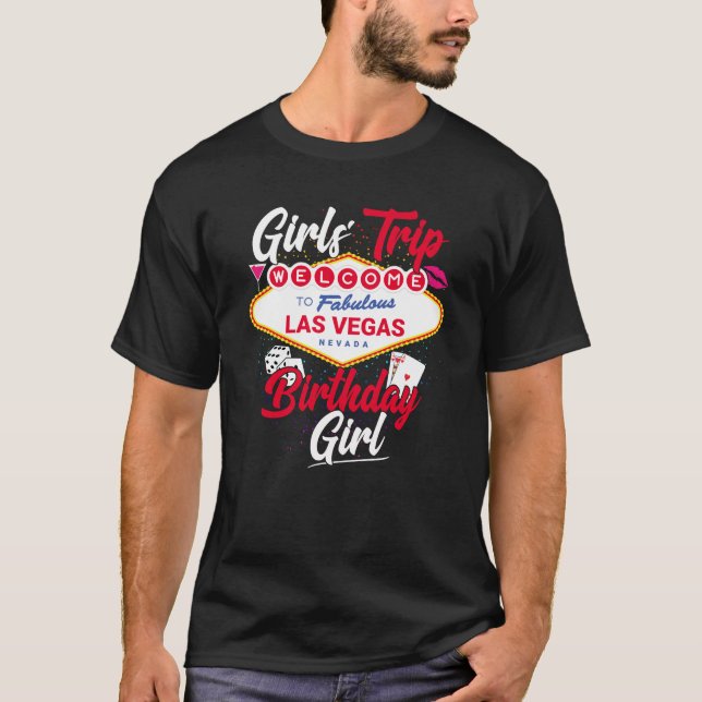 T-shirt Las Vegas Anniversaire Filles Voyage Vegas Anniver (Devant)