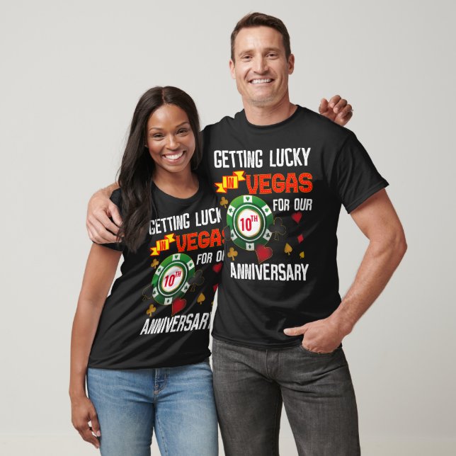 T-shirt Las Vegas Anniversaire Lucky Couple Correspondance (Unisexe)