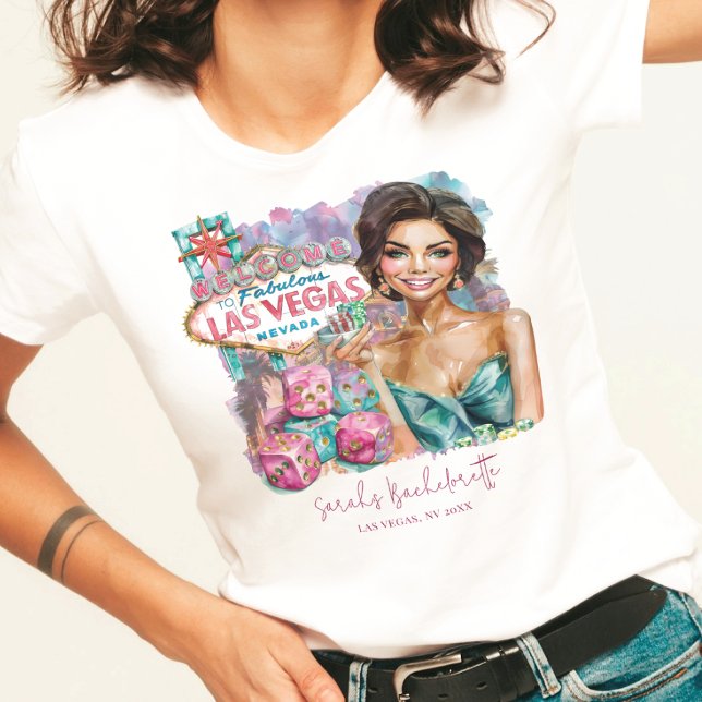T-shirt Las Vegas Bachelorette Élégante fille (Créateur téléchargé)