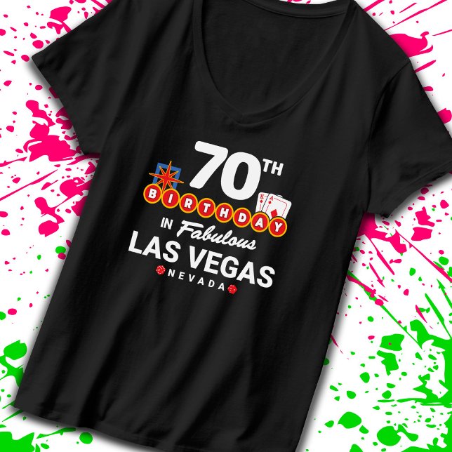 T-shirt Las Vegas Birthday Party - 70th Birthday In Vegas (Créateur téléchargé)