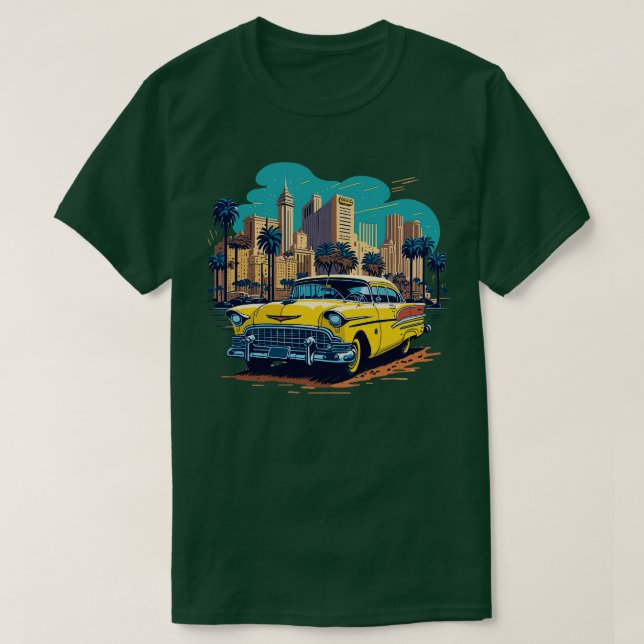 T-shirt Las Vegas Concentré Sur 1955 Chevrolet Bel Air (Design devant)