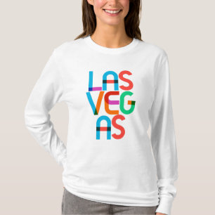 T-shirt Las Vegas États-Unis Lettres Pop Art