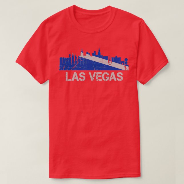 T-shirt Las Vegas Flag Skyline Nevada (Design devant)