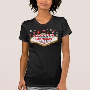 T-shirt Las Vegas Marié Couple Correspondant Vacances Neva
