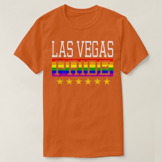 T-shirt Las Vegas Pride Gay Lesbian Queer LGB Rainbow drap (Design devant)