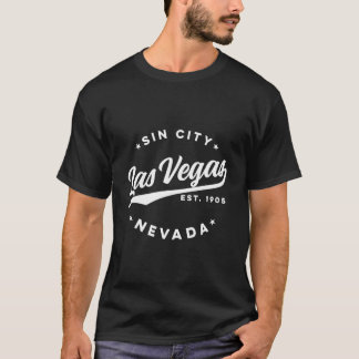 T-shirt Las Vegas Sin City Nevada White Text