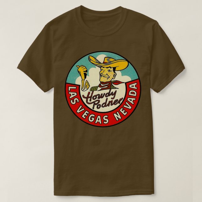 T-shirt Las Vegas Vic Vintage voyage (Design devant)