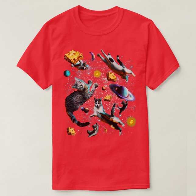 T-shirt Lasagna Space Cat (Design devant)