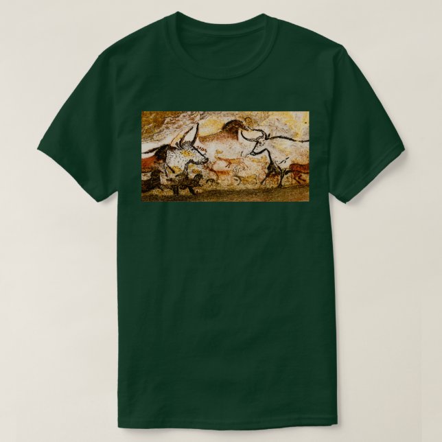 T-shirt Lascaux Hall of the Bulls Deer et Aurochs 1 (Design devant)