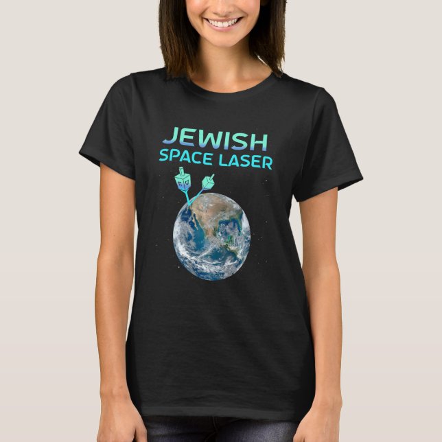 T-shirt Laser Espace Juif Funny Trending Secret Secret Jui (Devant)