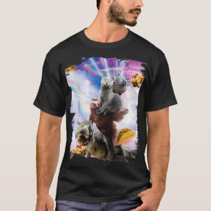 T-shirt Laser Eyes Space Guinea Pig Cat Sloth Dinosaure