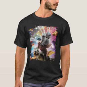 T-shirt Laser Eyes Space Guinea Pig Cat Sloth Dinosaure