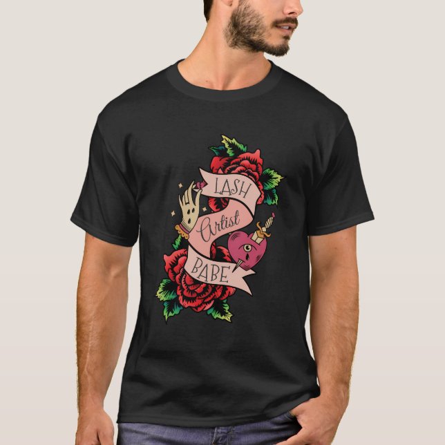 T-shirt Lash Artiste Babe Lashes Tech Eyelashes Lash A (Devant)