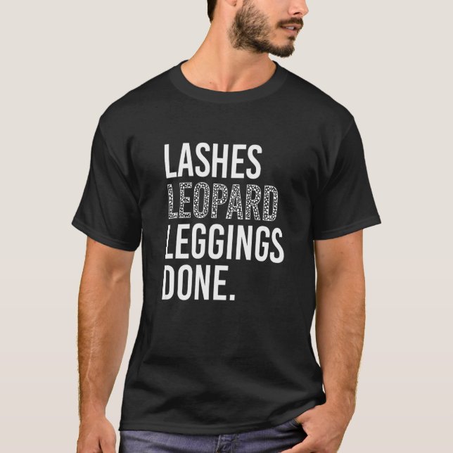 T-shirt Lashes Leggings Leopard Lashes Lash Tech Lash Arti (Devant)