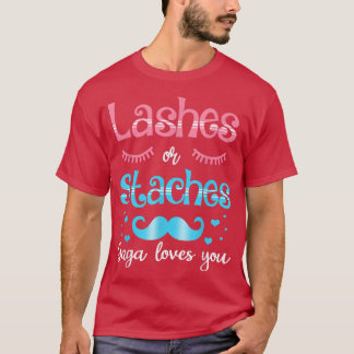 T-shirt Lashes Or Staches Gaga Loves You Gender Reveal