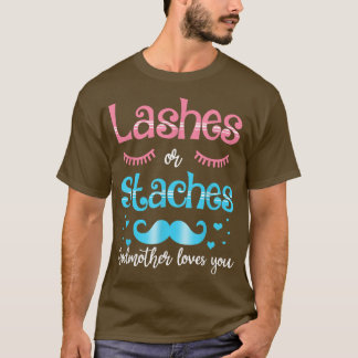 T-shirt Lashes Ou Staches Godmère Vous Aime Genre Revea