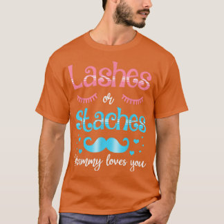 T-shirt Lashes Ou Staches Grammy Aime Vous Révéler Le Sexe