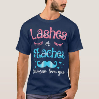 T-shirt Lashes Ou Staches Mawmaw Vous Aime Révéler Le Sexe