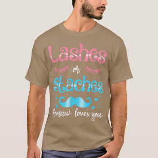 T-shirt Lashes Ou Staches Mmaw Loves You Genre Reveillez