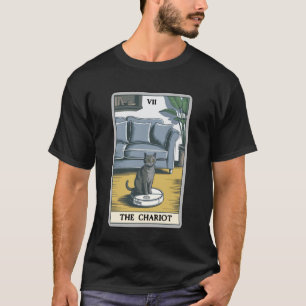 T-shirt L'aspirateur robot chat carte de tarot Le Chariot