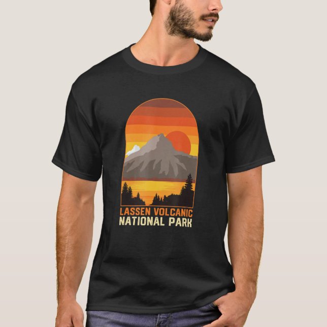 T-shirt Lassen Volcanic National Park Cool Retro Style Sun (Devant)