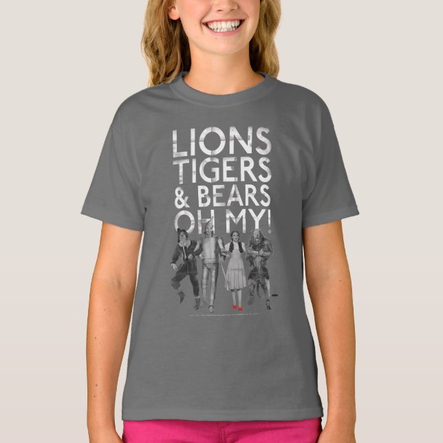 T-shirt L'Assistant D'Oz™ | Lions Tigers & Ours Oh My! (Devant)
