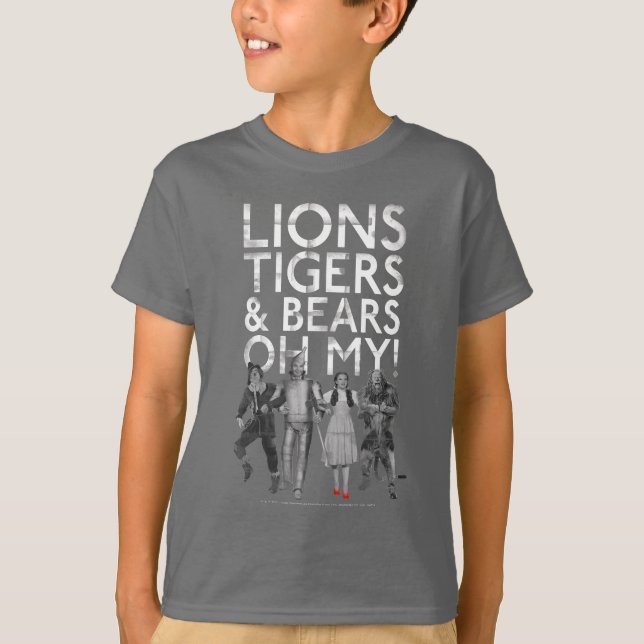 T-shirt L'Assistant D'Oz™ | Lions Tigers & Ours Oh My! (Devant)