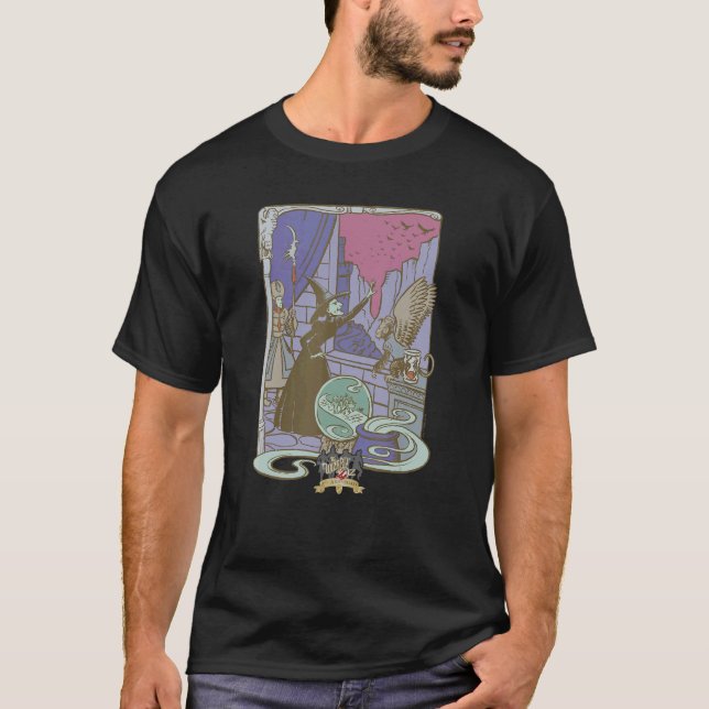 T-shirt L'Assistant d'Oz Wicked Witch Illustration Vintage (Devant)