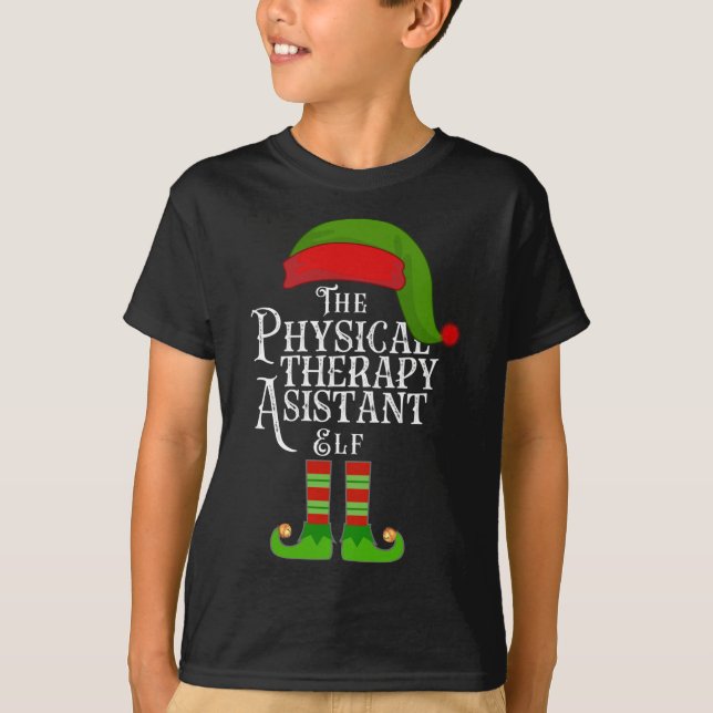 T-shirt L'assistante en thérapie physique Elf Funny Christ (Devant)