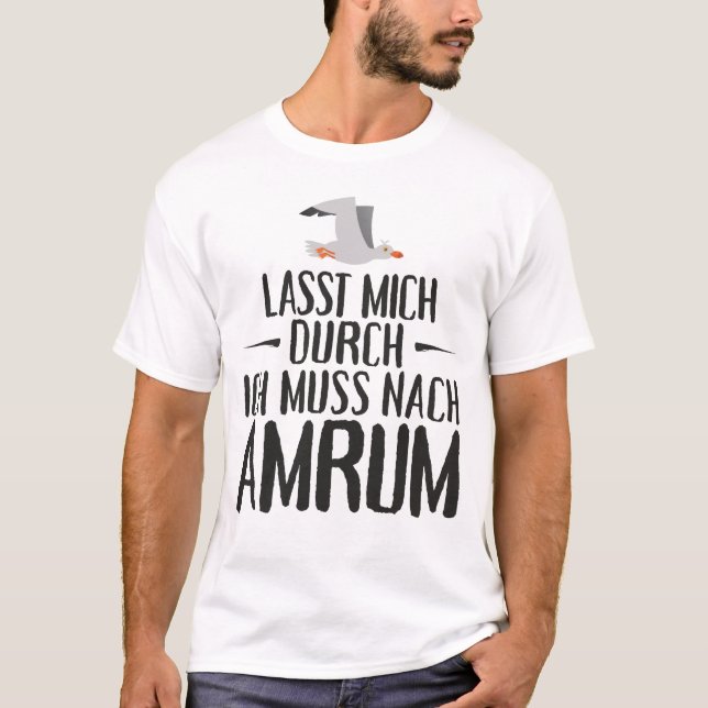 T-shirt Lasst mich durich muss nach Amrum Möwe (Devant)