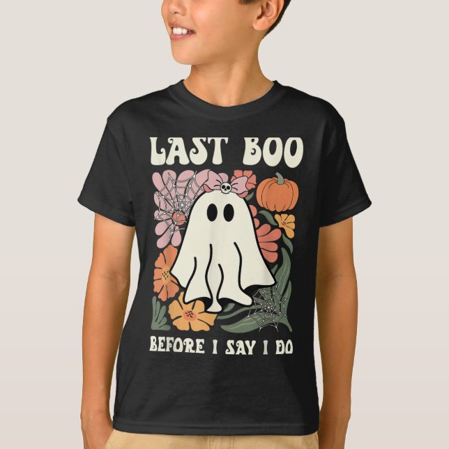 T-shirt Last Boo Before I Say I Do Ghost Wedding Bachelore (Devant)