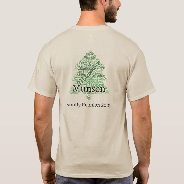 T-shirt Last Names Tree 2025 (Dos)