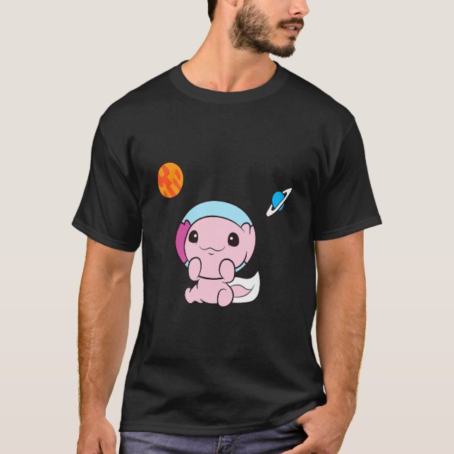T-shirt L'Astronaut Axolotl Cute Axolotl Dans L'Axolotl Sp (Devant)