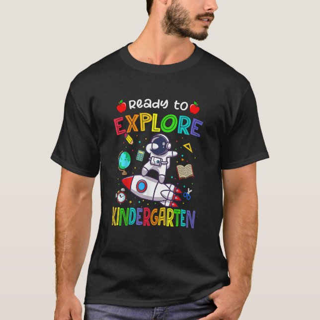 T-shirt L'Astronaut Revient À L'École Prêt À Explorer Kind (Devant)