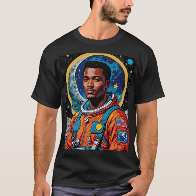 T-shirt L'astronaute Afrofuturiste Héroaut Art Tee (Devant)