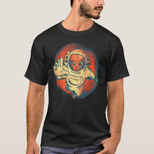 T-shirt L'astronaute Alien Ufo Extraterre (Devant)