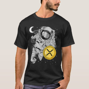 T-shirt L'Astronaute Atteint La Pièce XRP Ripple À La Lu