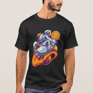 T-shirt L'astronaute Bitcoin à la lune - BTC Crypto