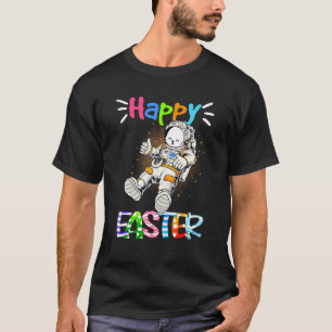 T-shirt L'astronaute Bunny Joyeux OEufs spatiaux de la fêt