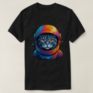T-shirt L'astronaute Cat Space Amusant Amoureux des chats