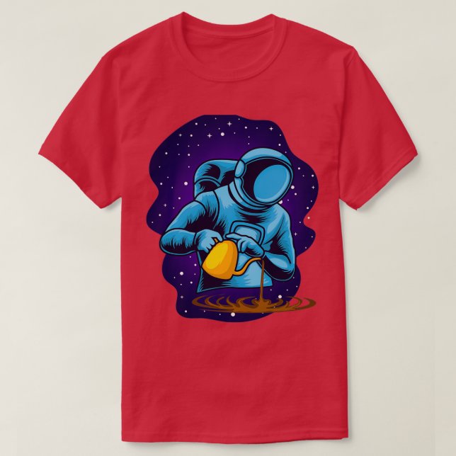 T-shirt L'astronaute Coffee Barista (Design devant)