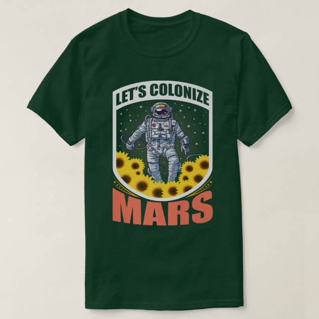 T-shirt L'astronaute colonise l'espace spatial voyageur de (Design devant)