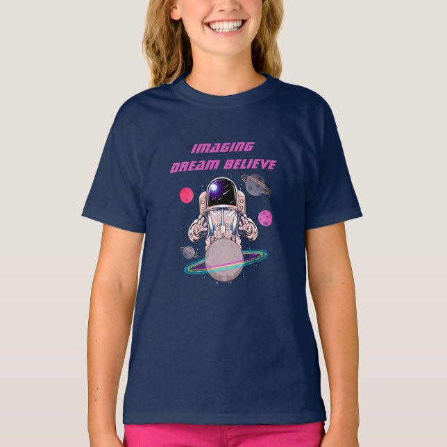 T-shirt L'astronaute cool Space Star Planètes (Devant)