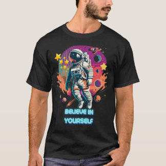 T-shirt L'astronaute Croit En Toi-Même