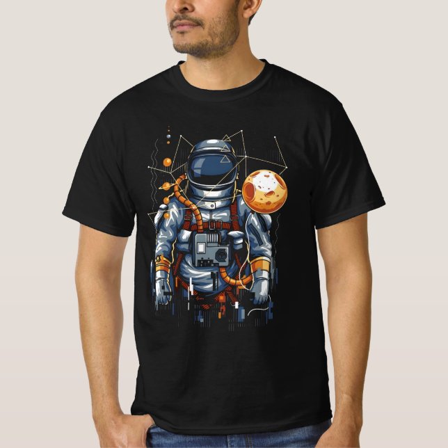 T-shirt " L'astronaute dans l'espace " (Devant)