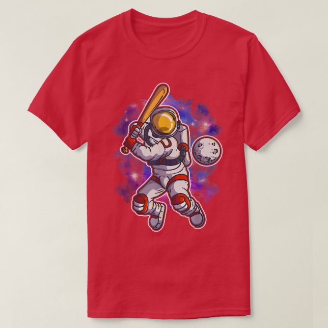 T-shirt L'astronaute de baseball Batteur de l'équipe Espac (Design devant)