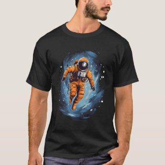 T-shirt L'Astronaute De L'Explorateur Cosmologique Se Dépl