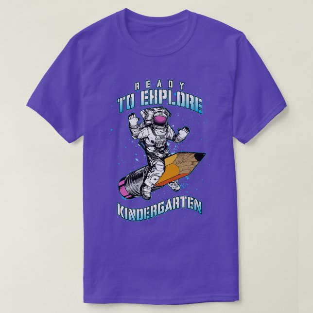 T-shirt L'astronaute de retour à l'école prêt à apprendre  (Design devant)